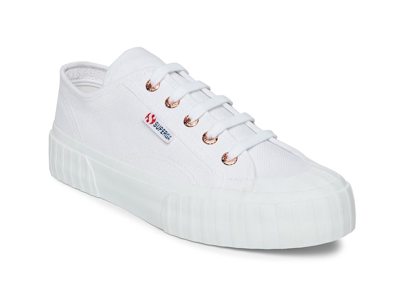 Espadrille Feminino Branco - Superga 2630 Stripe - JXCVG-4172